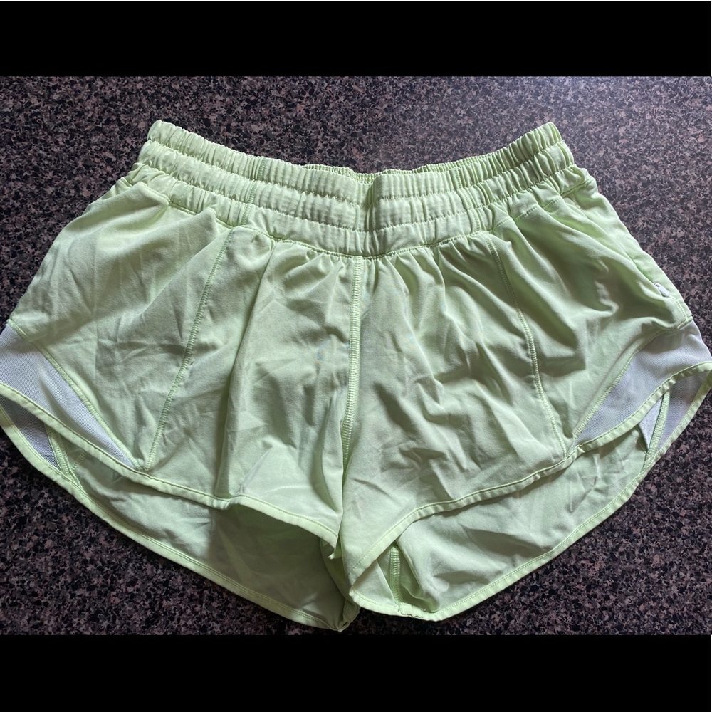 COPY - Hotty Hot short 4” lined - rare light lime color